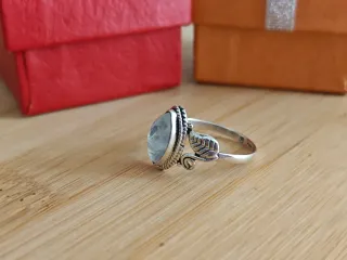 Anillo Plata 925 Piedra Luna