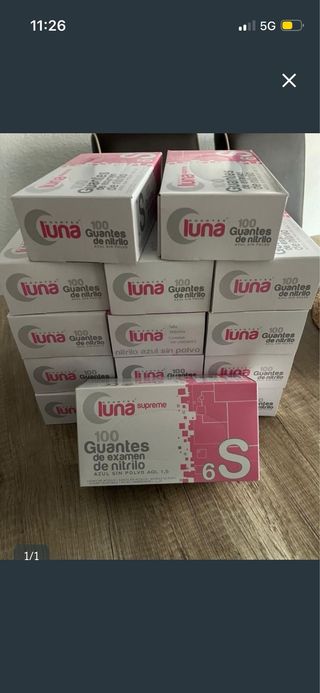 5 cajas de guantes de nitrilo de 100 unidades