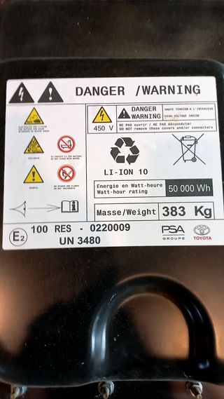 BATERIA VEHICULO ELECTRICO PEUGEOT EXPERT FURGÓN 844905