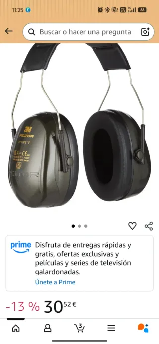 Cascos protectores auditivos 3M Peltor Optime II