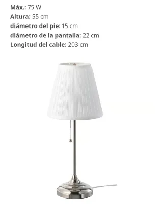 Lámpara Ikea color plateado