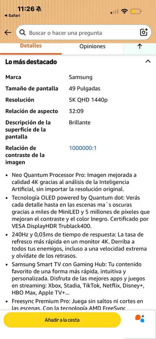 Monitor Samsung Odyssey OLED G9 49