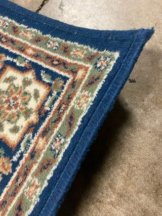 Alfombra Vintage Estilo Persa Azul y Beige