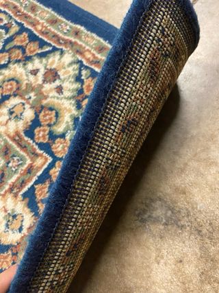 Alfombra Vintage Estilo Persa Azul y Beige