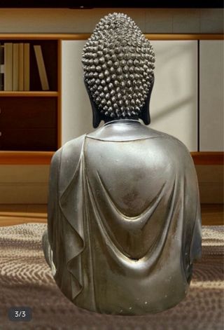 Figura Buda Sentado Plateado