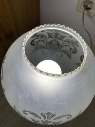 Lampada vintage in metallo verde invecchiato