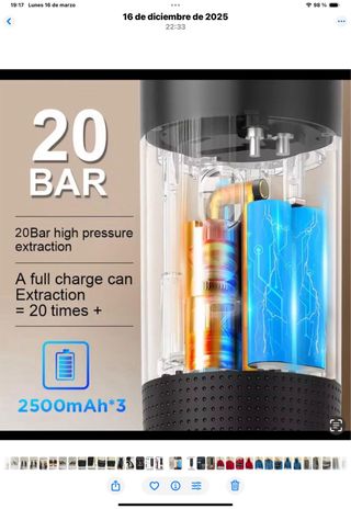 Cafetera portátil recargable