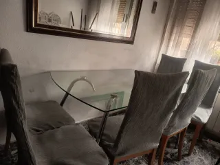 Mesa comedor cristal grande