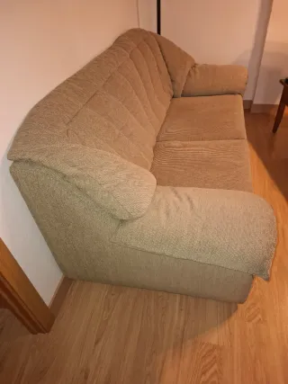 Sofá cama verde de tela