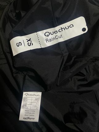 Giacca a vento Quechua nera uomo