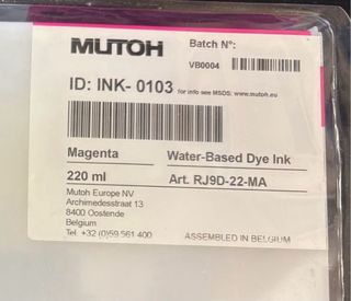 Tinta Mutoh Water-Based Dye Ink 220ml