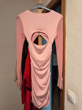 Vestido fiesta rosa con corazón