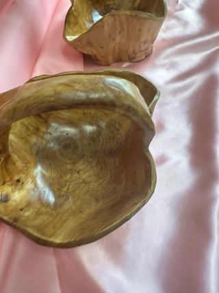 Cesto in legno d'ulivo artigianale