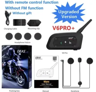 Pack 2 Intercomunicadores Moto Ejeas V6 Pro