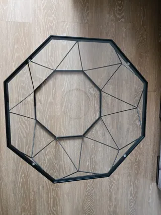 Mesa de centro diseño cristal y metal