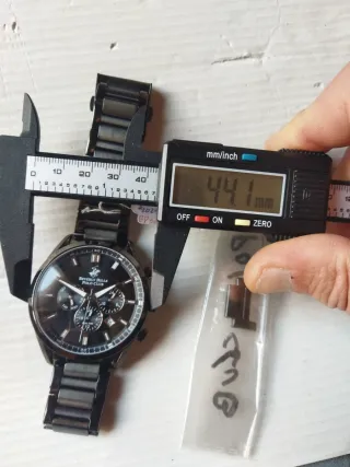 Reloj Polo Club Negro y Plateado