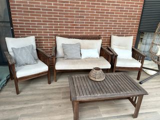 Conjunto Muebles Jardín Madera