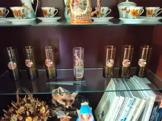 Vasos serigrafiados con diseño floral