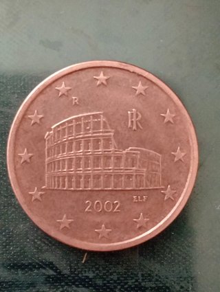 5 Céntimos Italia 2002  Coliseo de Roma.