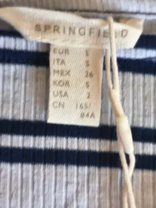 Camiseta Springfield escote barco rayas S