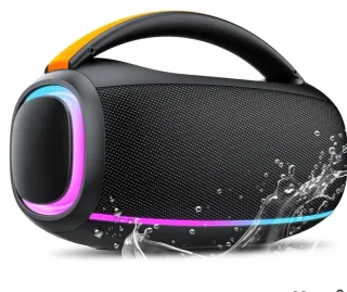 Altavoz Bluetooth Potente 80W Negro/Naranja