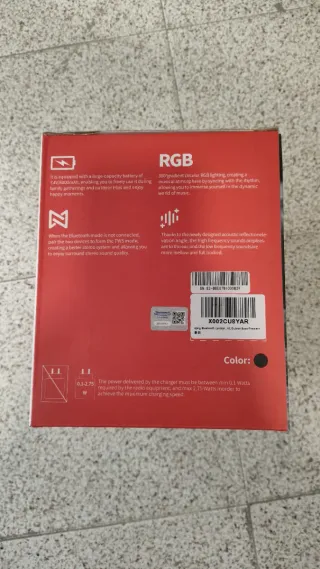 Altavoz Bluetooth Potente 80W Negro/Naranja