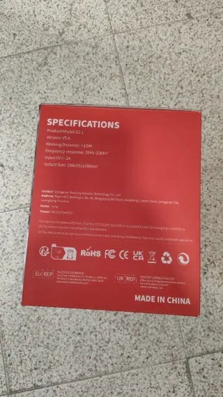 Altavoz Bluetooth Potente 80W Negro/Naranja