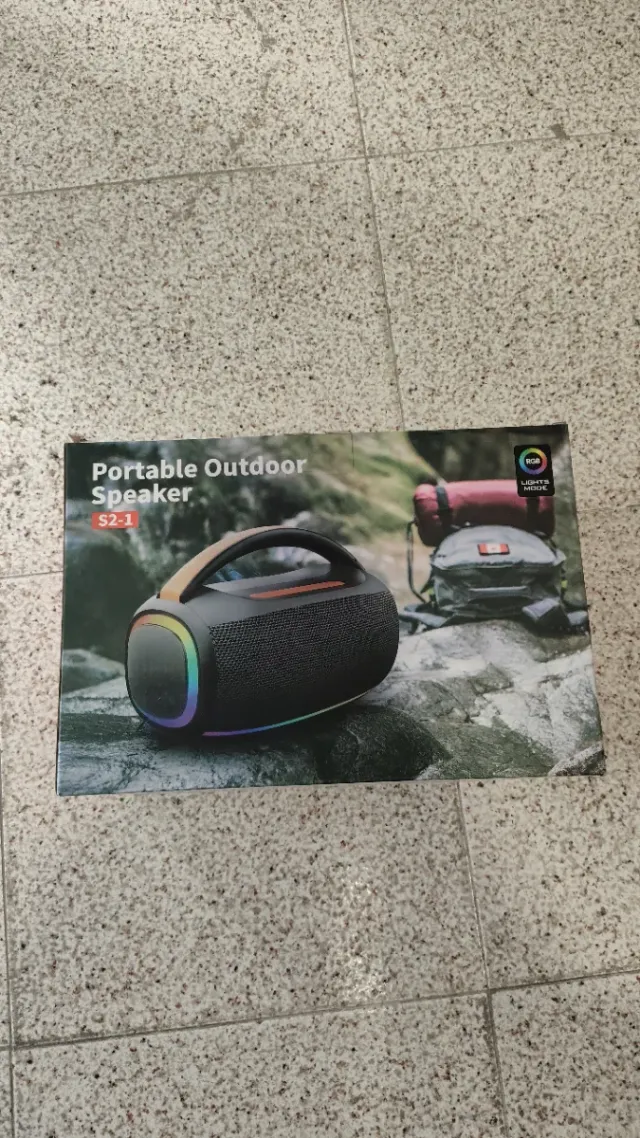 Altavoz Bluetooth Potente 80W Negro/Naranja