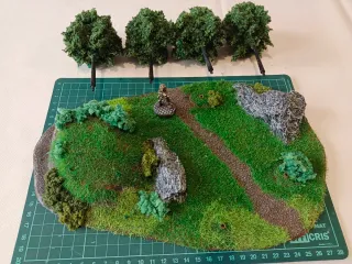 Bosque 4 árboles escenografía wargames