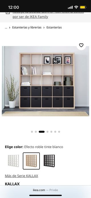 Estantería KALLAX IKEA Roble Tinte Blanco