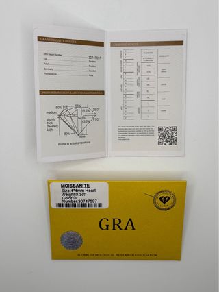 Anello Argento 925 Moissanite Certificato