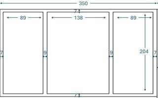 Escaparate cristal aluminio blanco