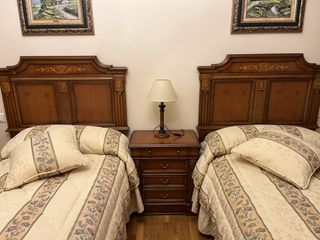 Dos cabeceros madera cama 90