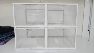 Cajas organizadoras de plástico transparentes