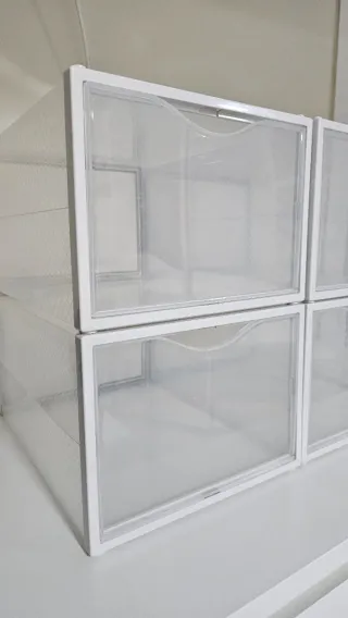 Cajas organizadoras de plástico transparentes