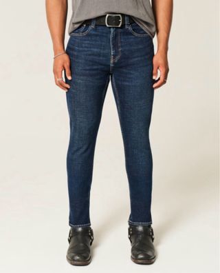 Pantalón vaquero Hollister ajustado azul oscuro