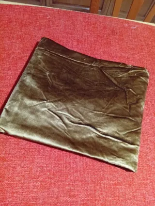 Tessuto velluto marrone/verde oliva