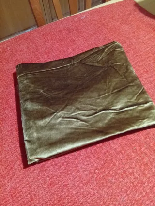 Tessuto velluto marrone/verde oliva