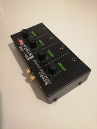 Amplificador Auriculares 4 Canales Socodox Negro