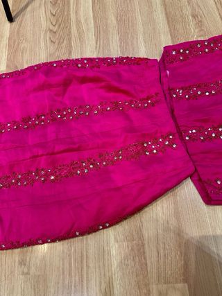 Traje Bollywood rosa fucsia 2 piezas