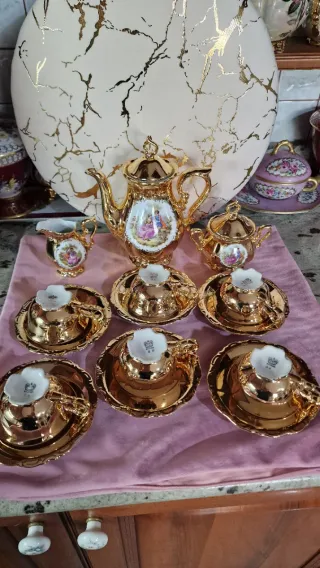 Servizio Caffè Vintage Bavaria Oro