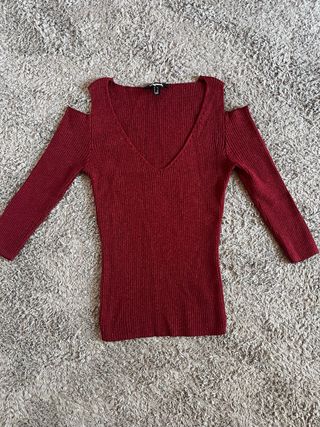 Jersey Rojo Hombros Descubiertos