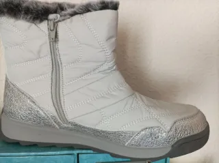 Botines Nicoboco Mujer Gris y Plateado