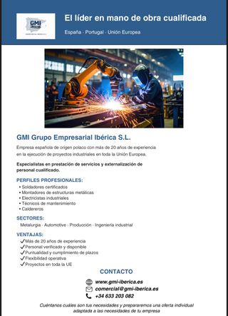 Soldadores certificados 30H + IVA