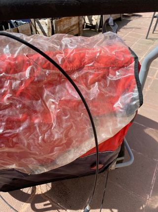 Carro remolque gemelar para bicicletas