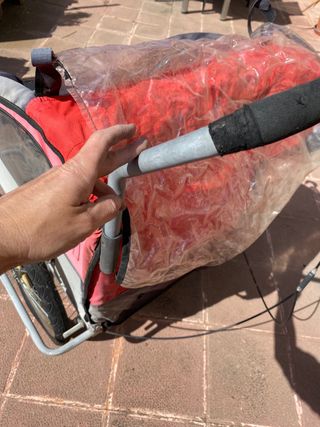 Carro remolque gemelar para bicicletas