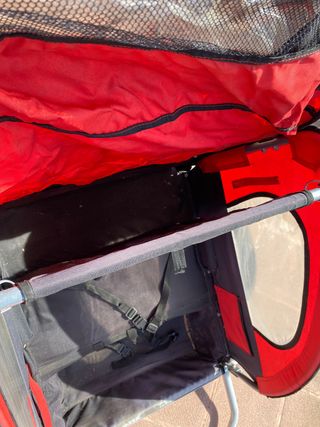 Carro remolque gemelar para bicicletas