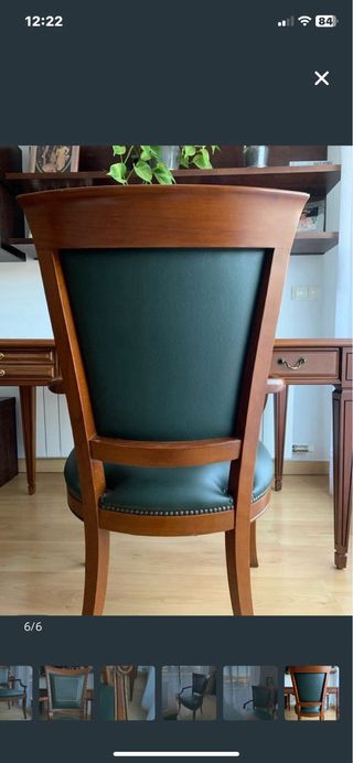 Conjunto de escritorio de cuero y metal