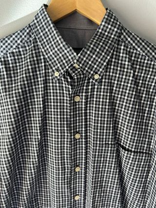 Camisa Mirto Caballero Cuadros Blanco y Negro