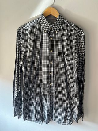 Camisa Mirto Caballero Cuadros Blanco y Negro